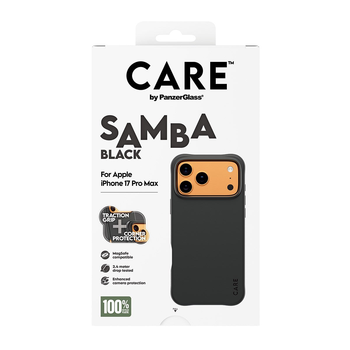 CARE by PanzerGlass® Samba Case Black w. MagSafe iPhone 17 Pro Max